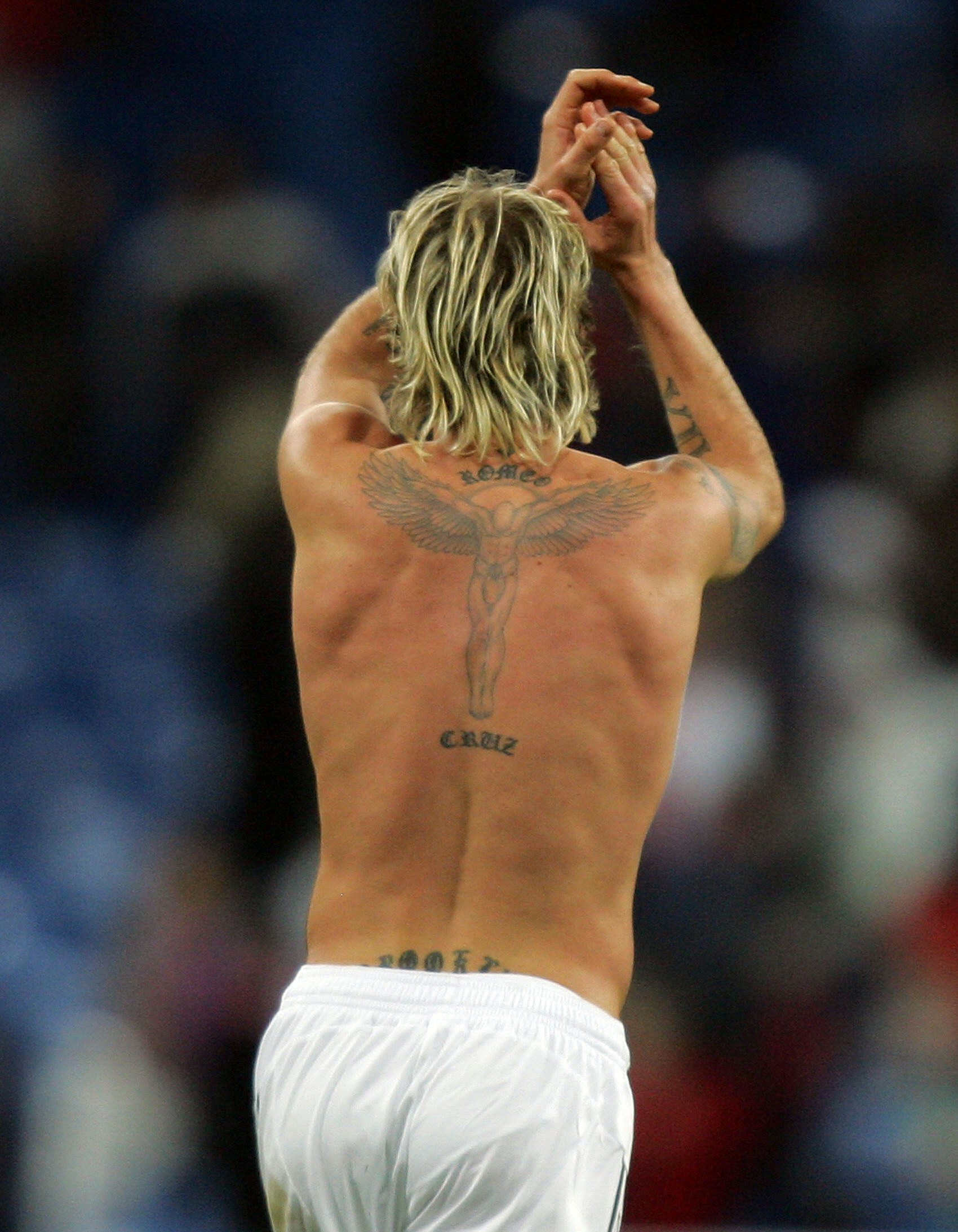 david beckham gardian angel tattoo