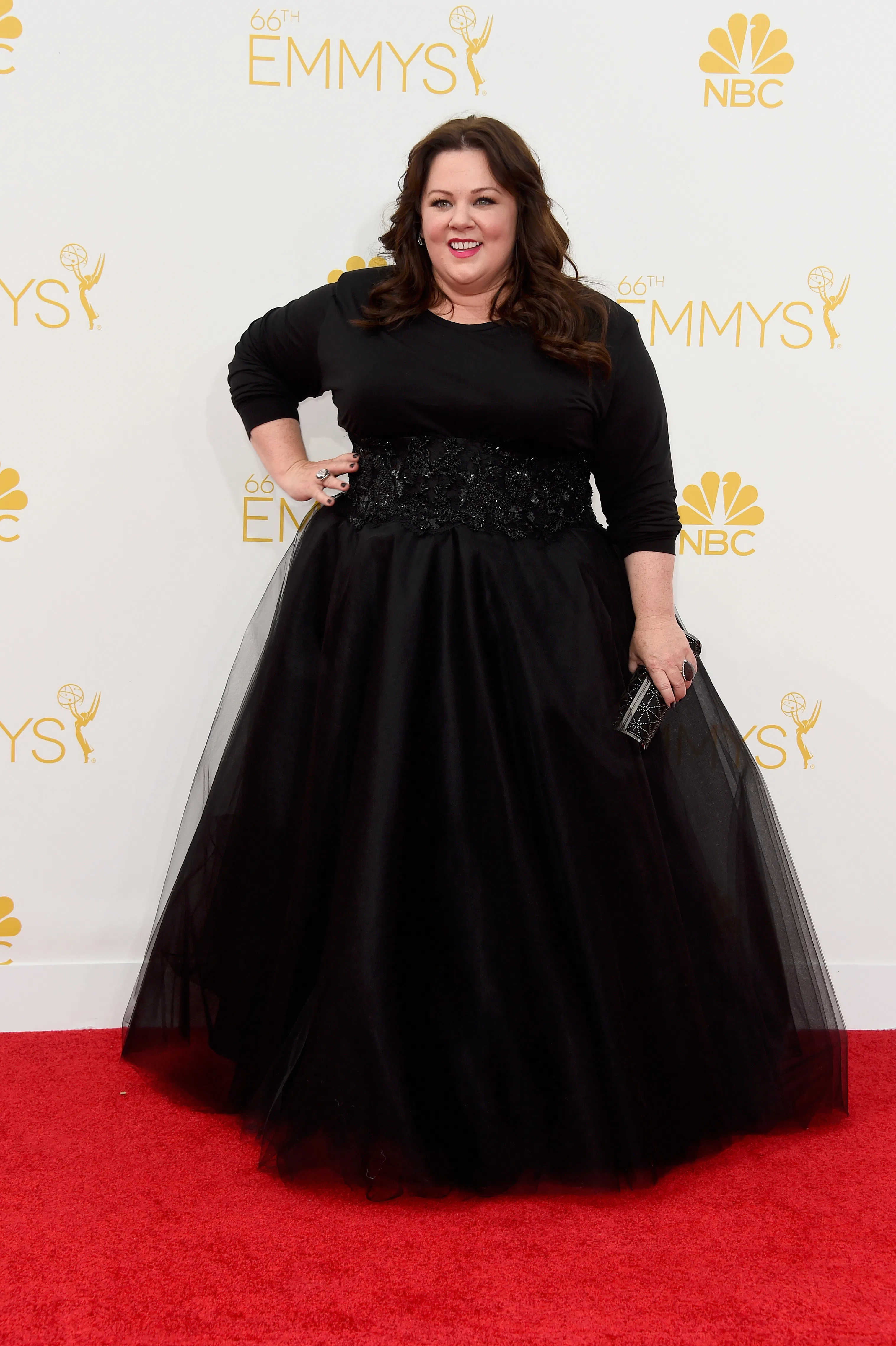 white christmas dresses Melissa McCarthy 2024 Oscars Plus Size Red Carpet Dress main image 1