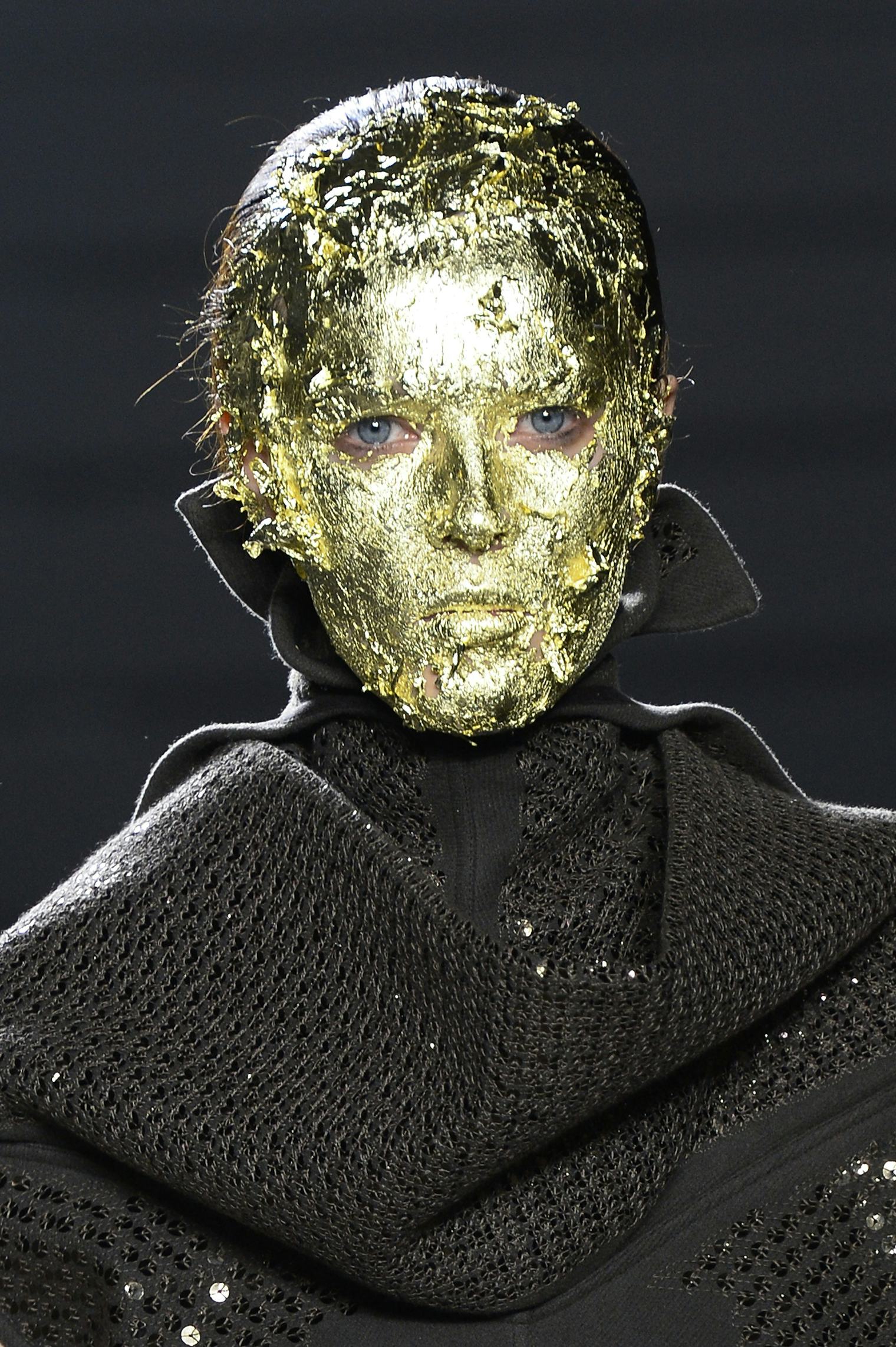 Gold Leaf Masks At Rick Owens Are Cool, But They Probably Won't Be The ...