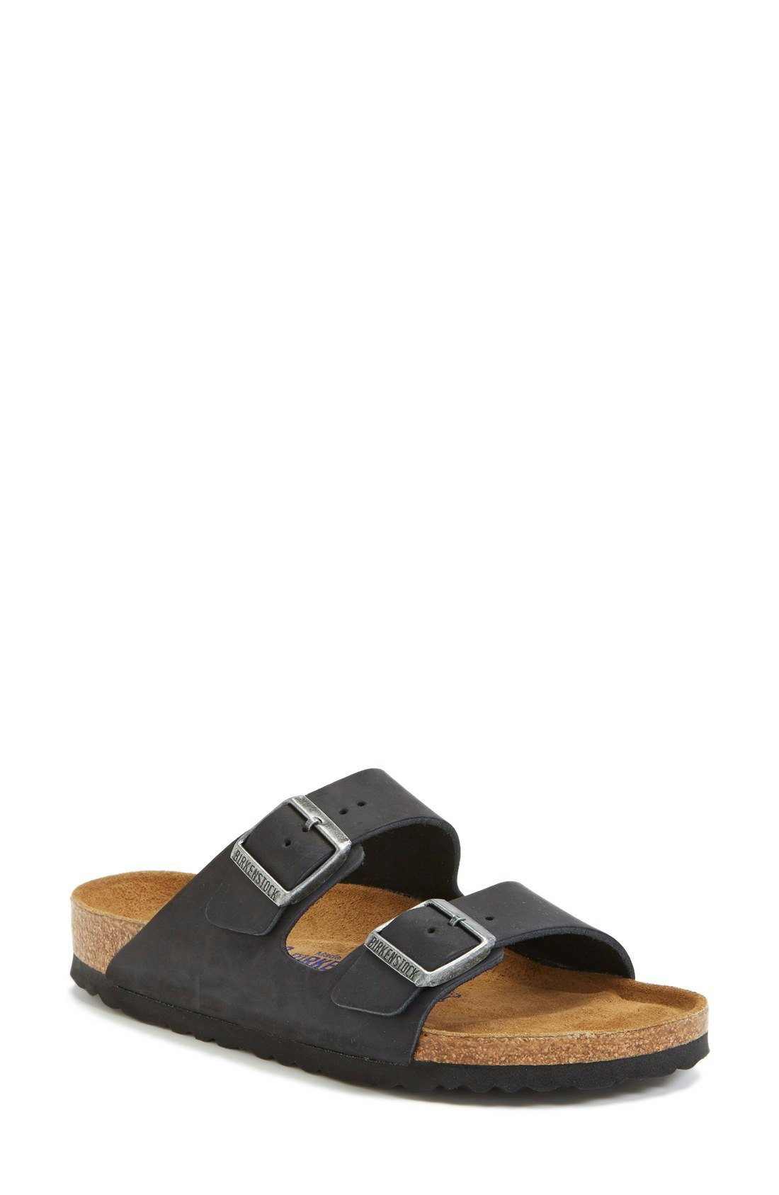 clean leather sandal footbed