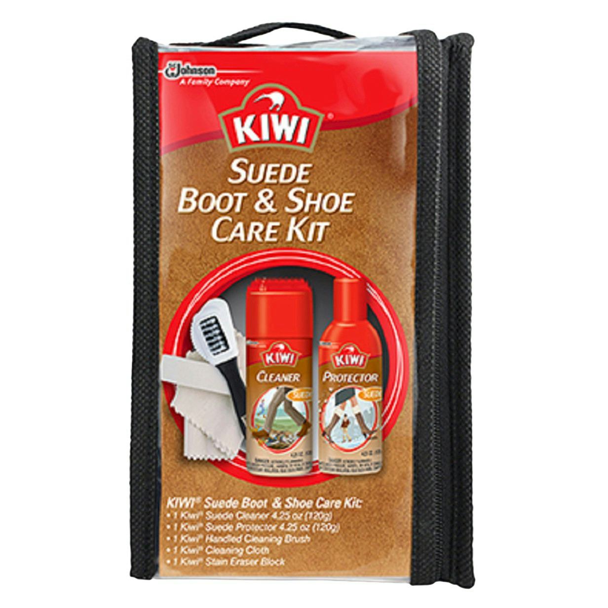 Kiwi suede boot deals & shoe care kit