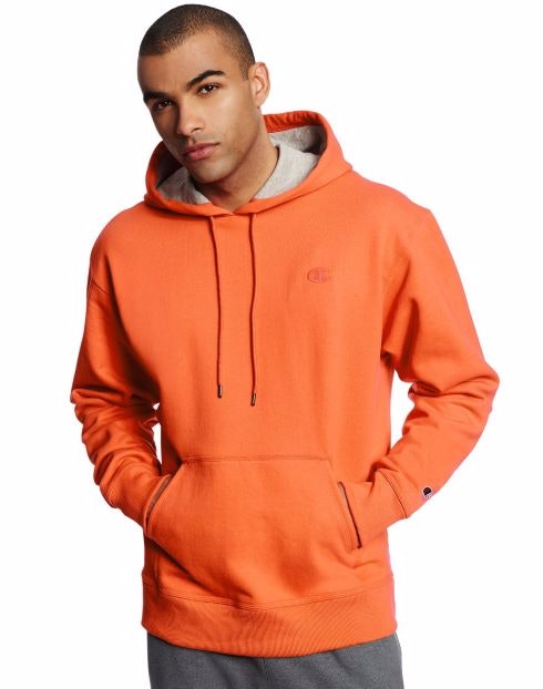 champion neon orange hoodie