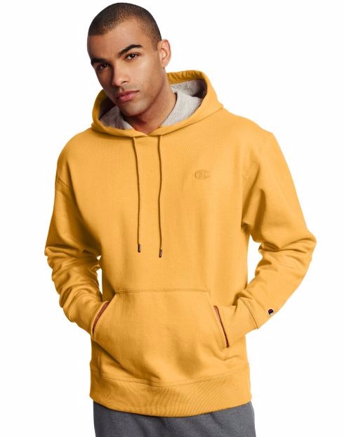 mustard yellow champion sweatshirt