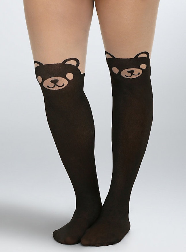 black knee high socks plus size
