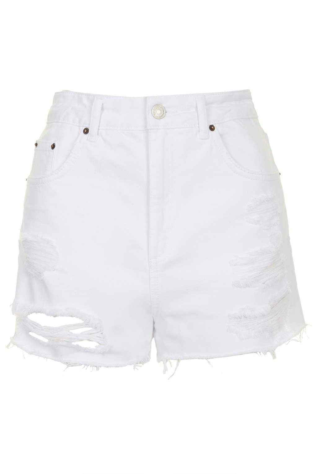 white ripped shorts womens
