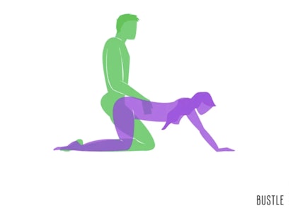 Drawing of a couple in the doggy style sex position for 2020. 
