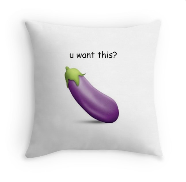 eggplant emoji pillow