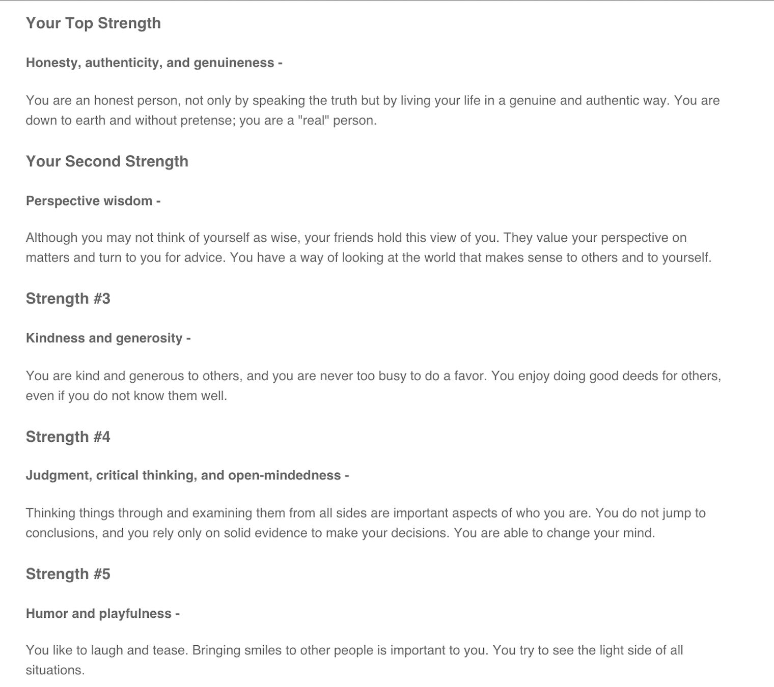 The Signature Strength Test Reveals Your Top 5 Strengths, And They May ...