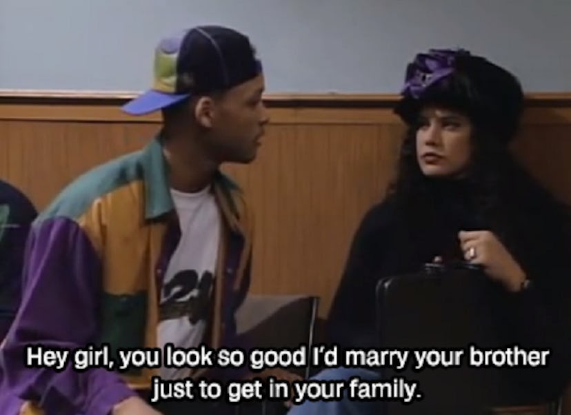 Will Smith using a ridiculous pick up line in The Fresh Prince of Bel-Air