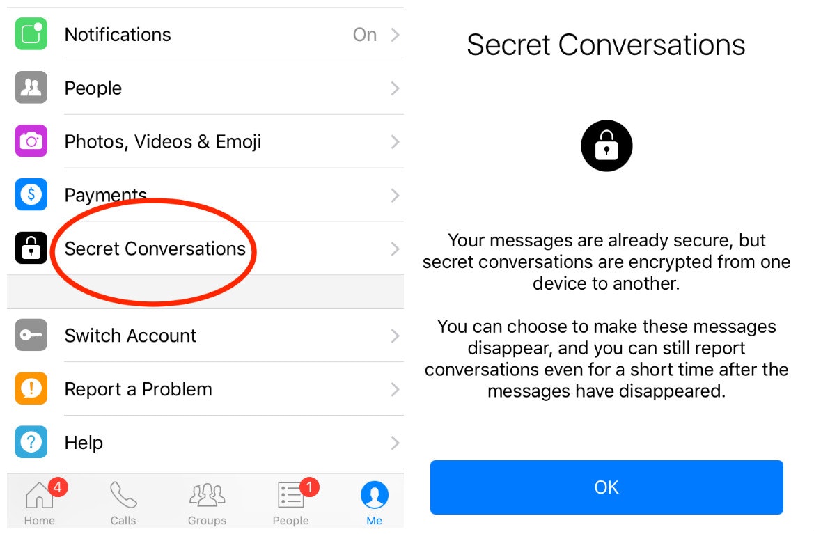 facebook messenger secret conversation