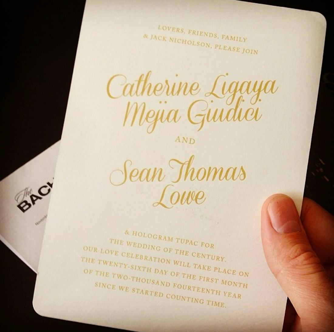 Sean Lowe and Catherine Giudici's Wedding Invites are Hilarious