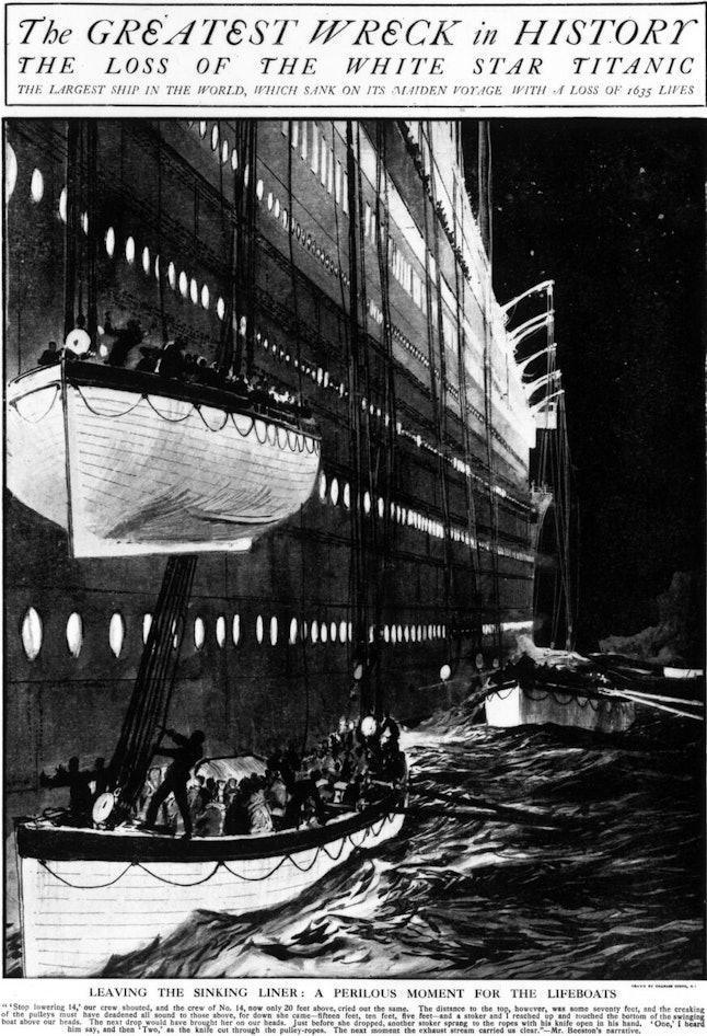 9 Eerily Realistic Drawings Of The Titanic As It Sank, Drawn Shortly