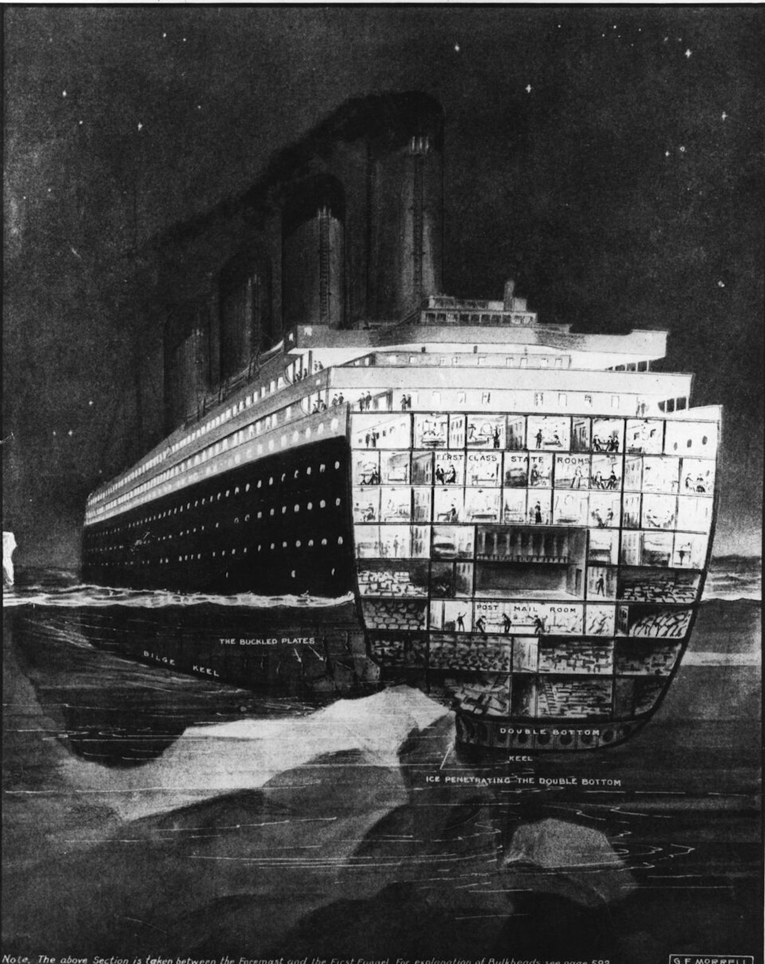 9 Eerily Realistic Drawings Of The Titanic As It Sank, Drawn Shortly