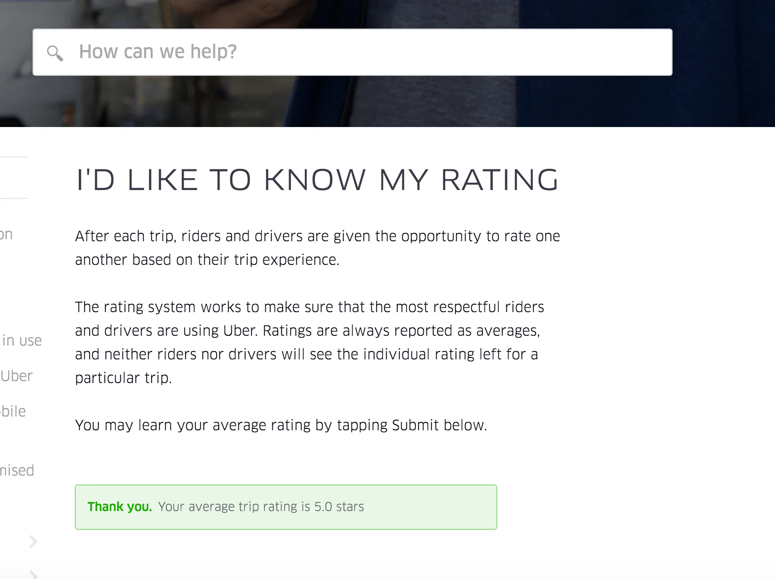 How To Find Your Uber Passenger Rating, Because Itu0027s A Lot Easier 