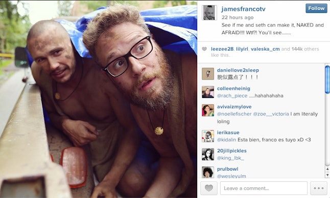 James Franco And Seth Rogen Are Being Really Weird But Always Hilarious