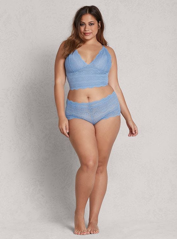 plus size longline bralette