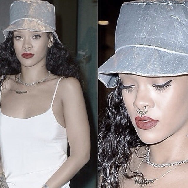 Rihanna on sale septum ring