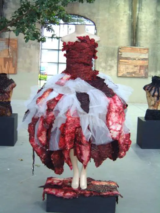 prom dress made of condoms This could be a good way to remind your daughter to practice safe sex on prom night. | Inhabitat