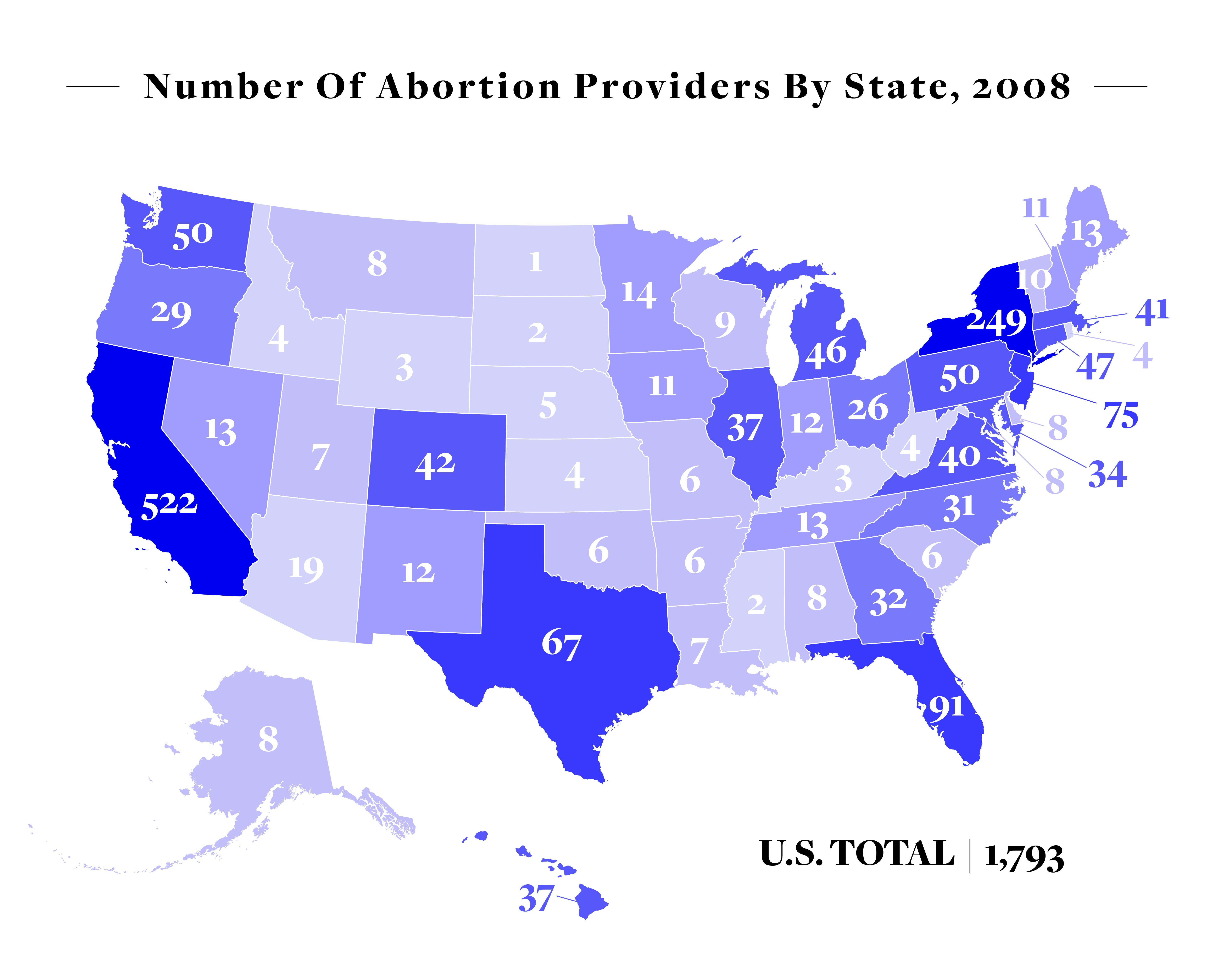How Many Abortion Providers Are There In Your State? The Numbers Have