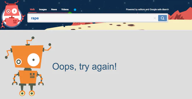 Child-Friendly Search Engines May Actually Endanger Children