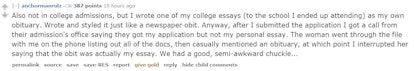 funny story for college essay