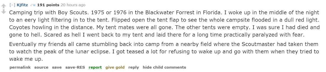 15 Creepy Camping Stories From Reddit That Will Make You Never Want To ...