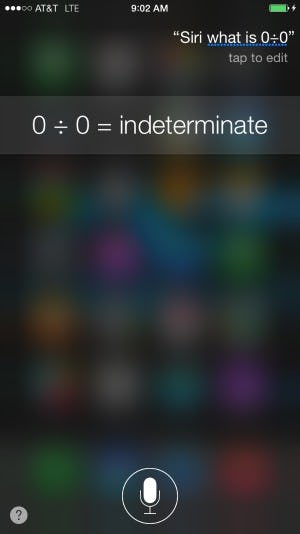 Asking Siri What Zero Divided By Zero Is Results In A Hilarious Surprise, Plus 8 Other Times