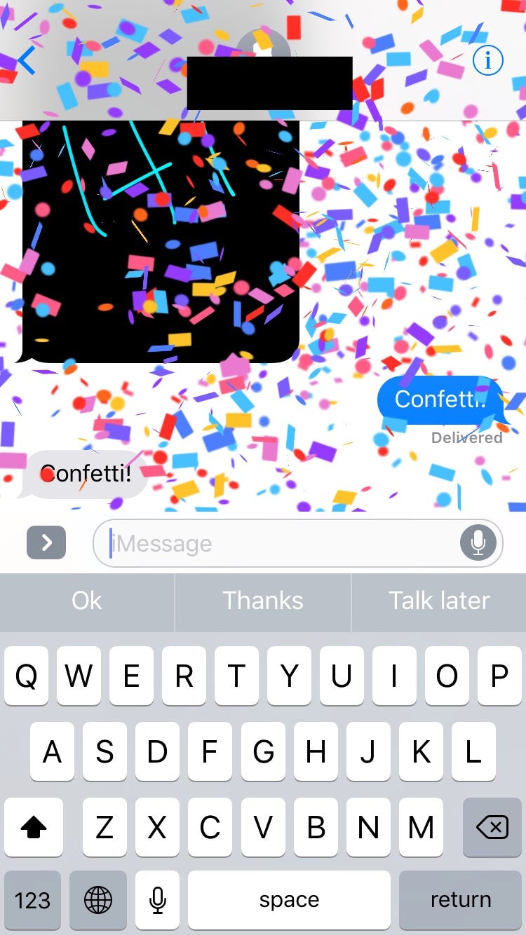 How To Use Screen Effects In iOS 10 To Text Confetti & Lasers To All