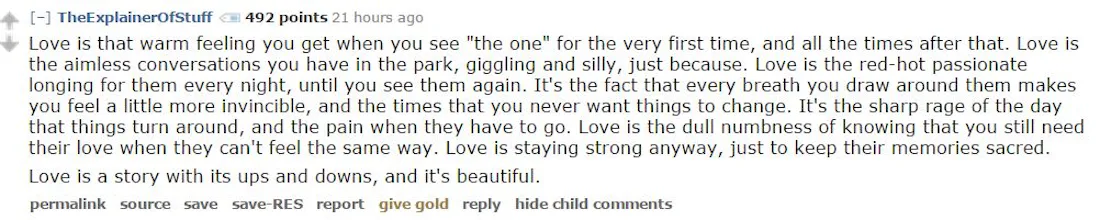 How Do You Define Love? 13 Redditors Answer With Some Very Specific ...