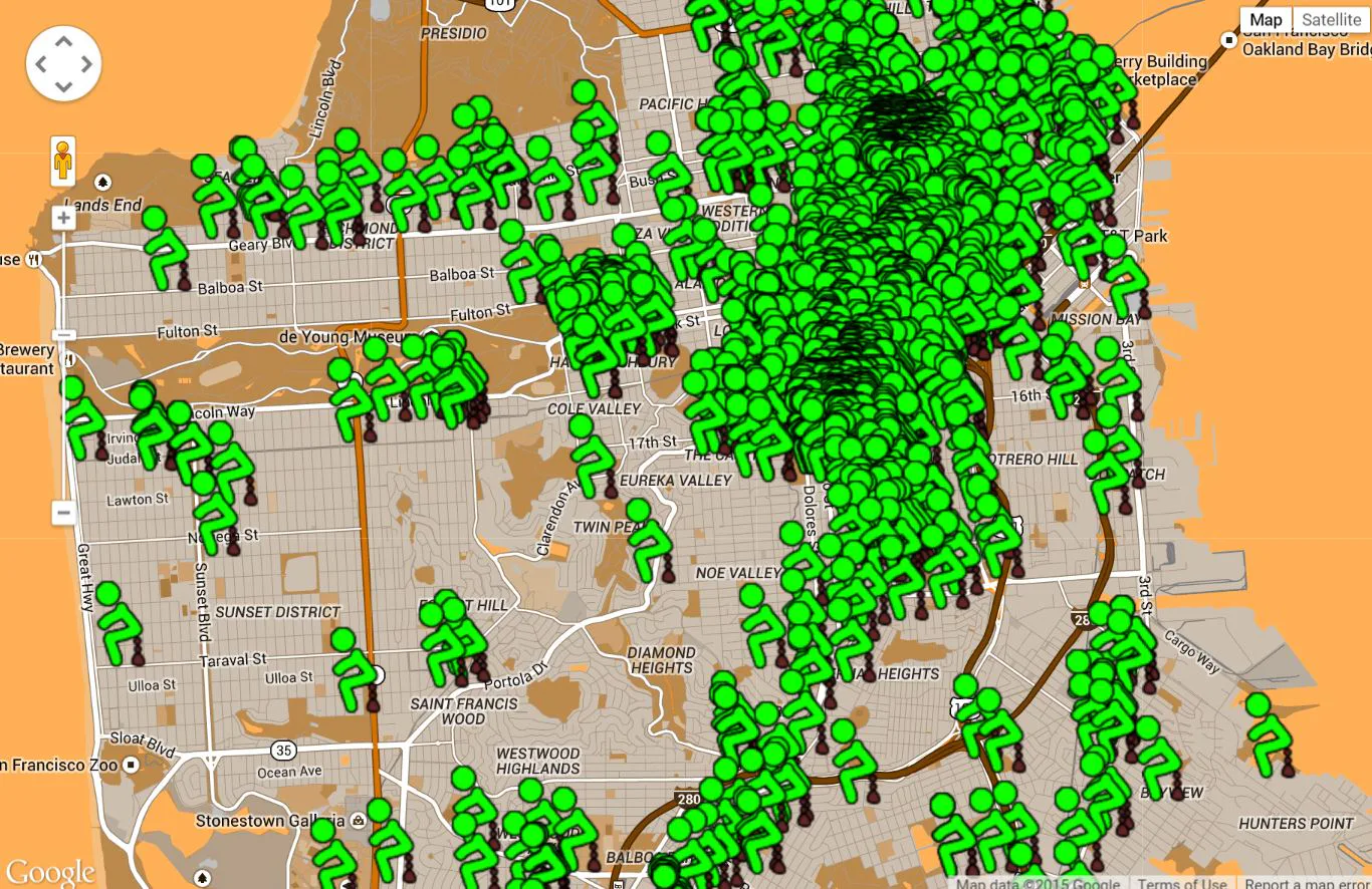 'San Franshitsco' Interactive Map Displays Instances Of Public Human ...