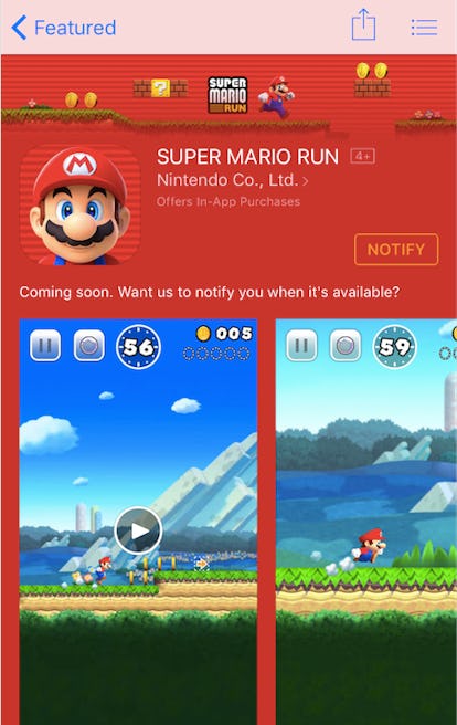 Super Mario Run na App Store