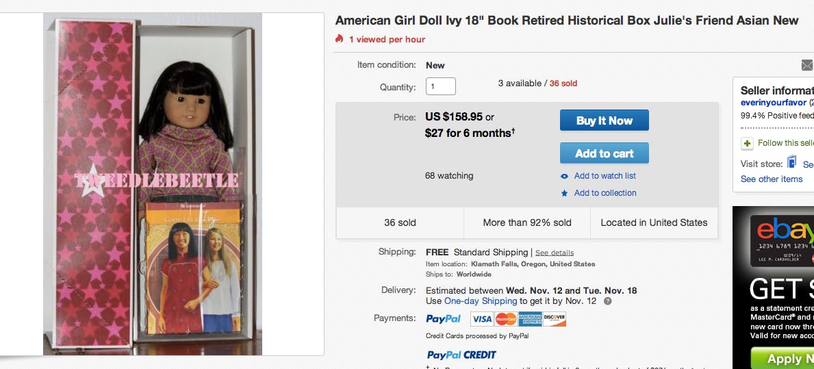 American Girl Dolls Are Being Sold for Insane Prices on eBay, So Let's