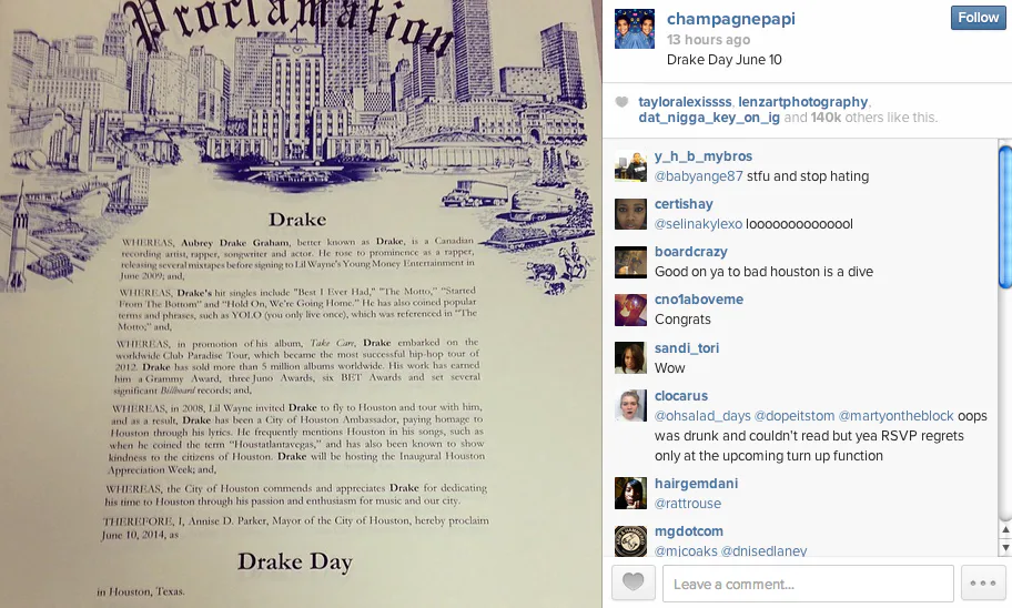 Houston Declares Drake Day an Official Holiday, So Here's How to Plan a ...