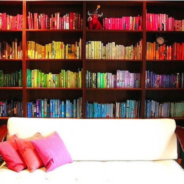 23 Rainbow Bookshelf Photos to Inspire Your Library