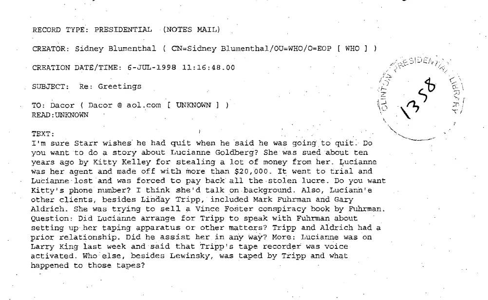 Bill Clinton's Presidential Documents On Monica Lewinsky Scandal Offer