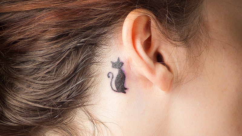 18 Best Cat Tattoos Behind Ear  The Paws