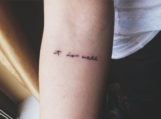 it is well tattoo  Tattoo writing fonts Writing tattoos Tiny wrist  tattoos