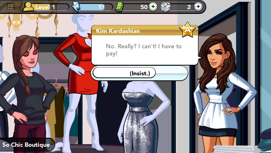 The Kim Kardashian iPhone Game Reveals Just How Conceited Kim Can Be