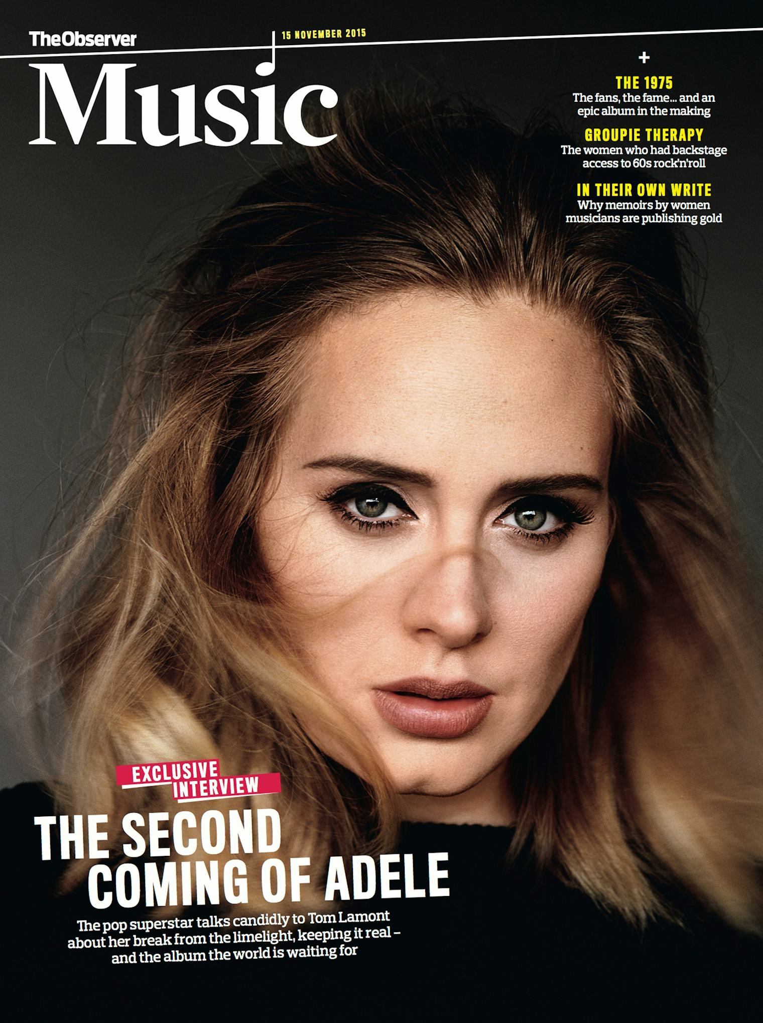 Adele Covers The Observer With Her Signature Rosy Lipped Look — Photo