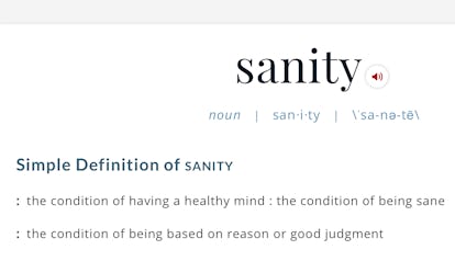 Hindi sanity meaning in