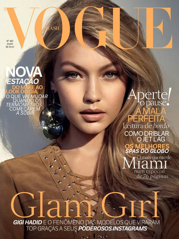 Gigi Hadid 'Vogue' Brasil Cover Is All About Her Side-Parted Waves