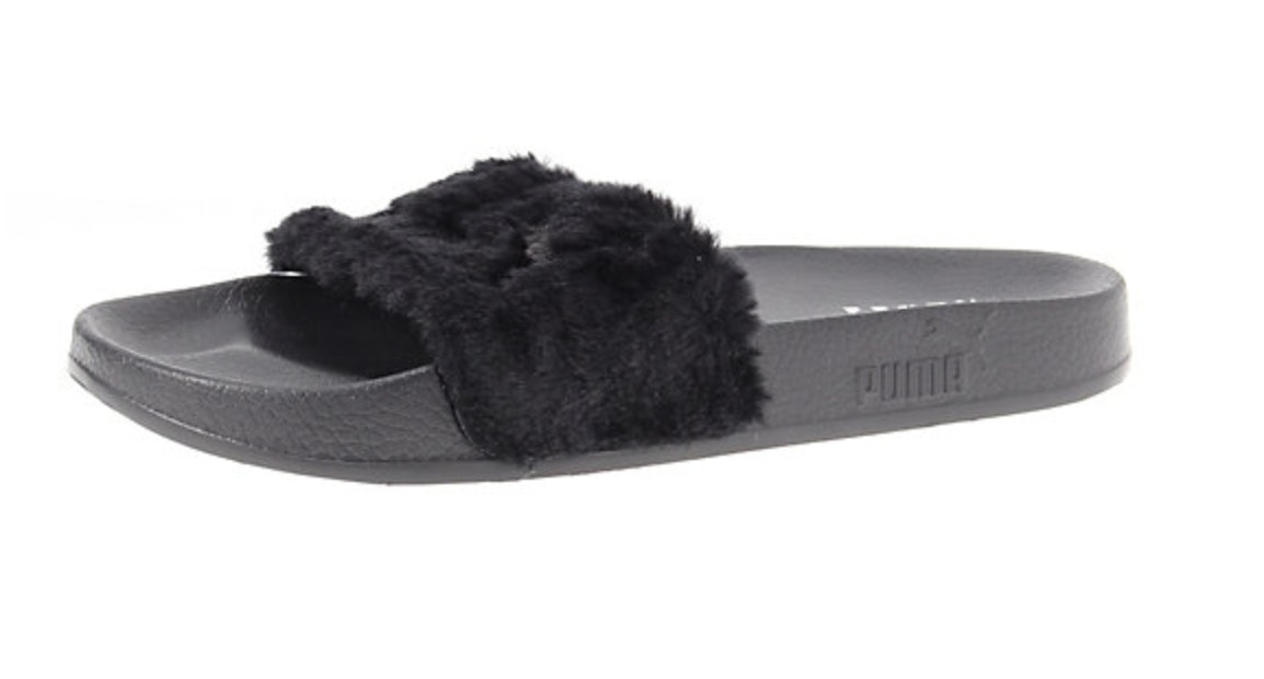 puma furry slippers