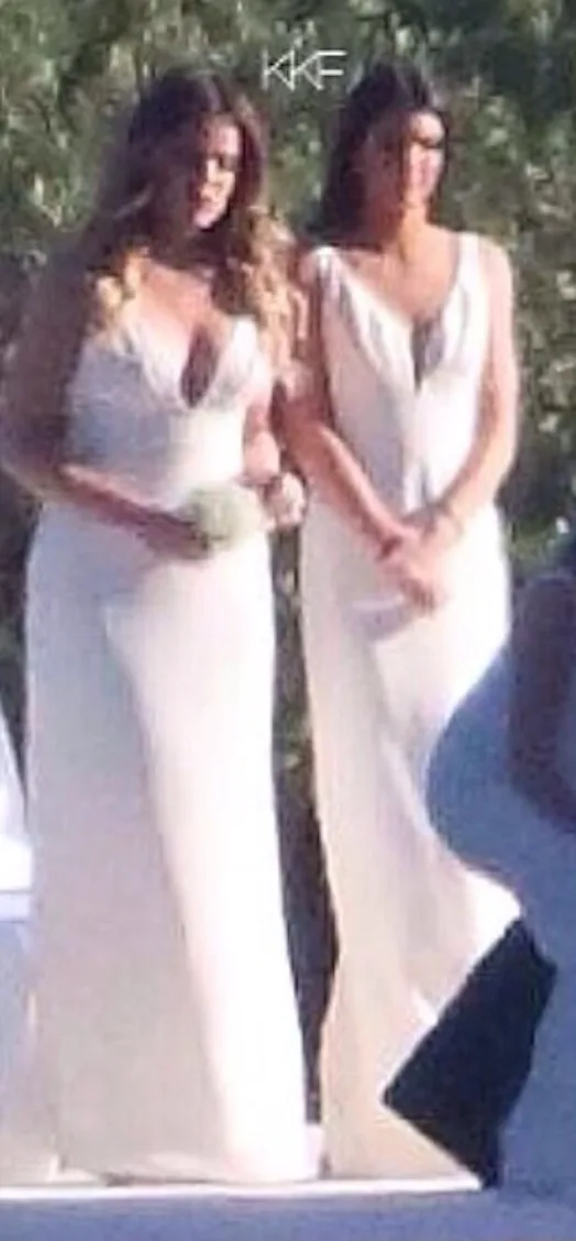 kim and kanye bridesmaid dresses What Did Kendall and Kylie Wear To Kim's Wedding? The Bridesmaid Dress Photos Have Officially Arrived