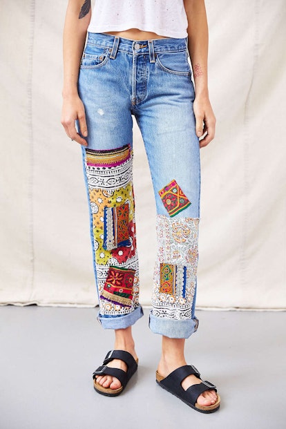 7 Patchwork Jeans To Shop Now, Because The Chic Farmer Look Is Super ...
