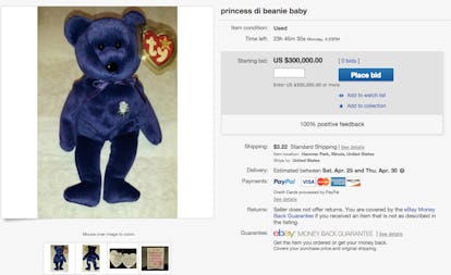 How Much Are Beanie Babies Worth The Princess Diana Bear Is Going For 30 000 On Ebay But Here S What You Can Get For Your Other Favorites How Much Are Beanie Babies Worth The Princess Diana Bear Is Going For 30 000 On Ebay But Here S What You Can Get For Your Other Favorites