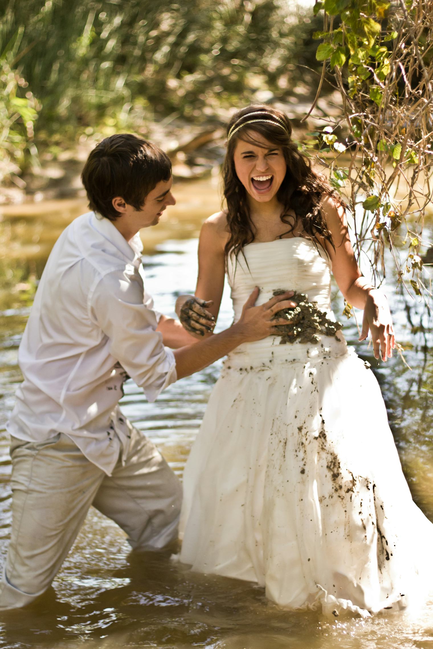 Trash The Dress Photos Let Brides Get Down and Dirty in Their Wedding Gowns