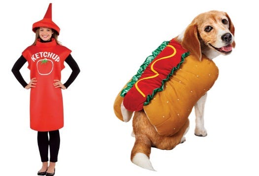 7 Cute, Easy Couples' Costumes For You And Your Dog, So You Can Carry Around A Spider You Won't