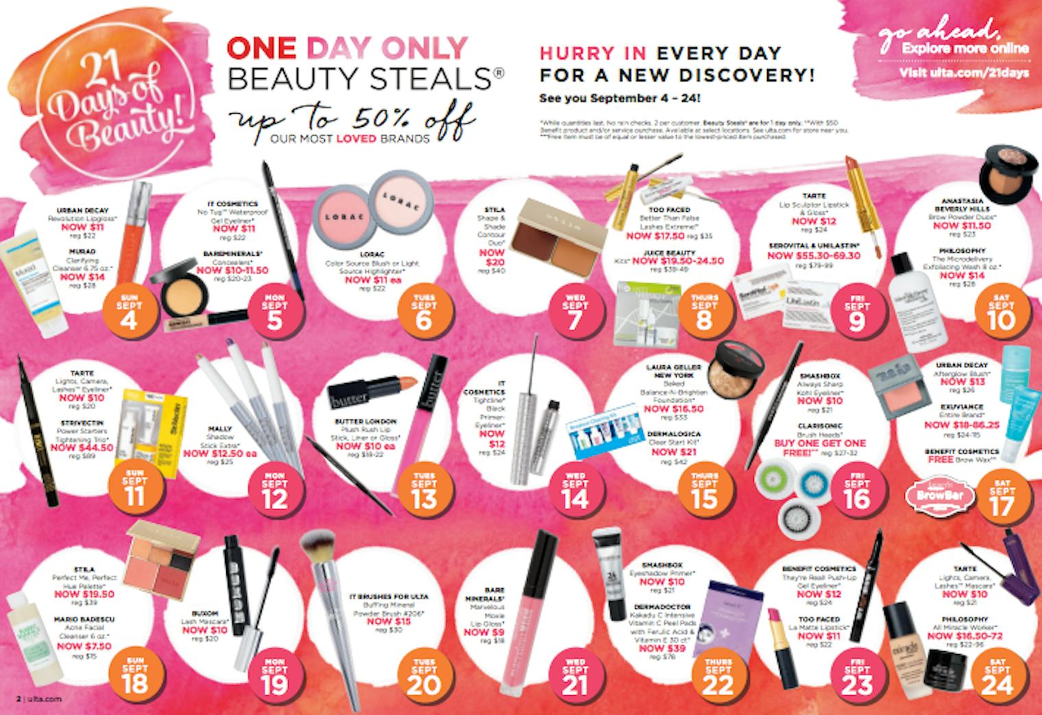 The Best Ulta Beauty 21 Days Of Beauty Fall 2016 Deals Are Worth