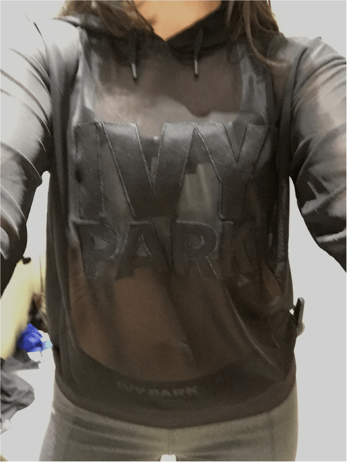 ivy park sheer mesh hoodie