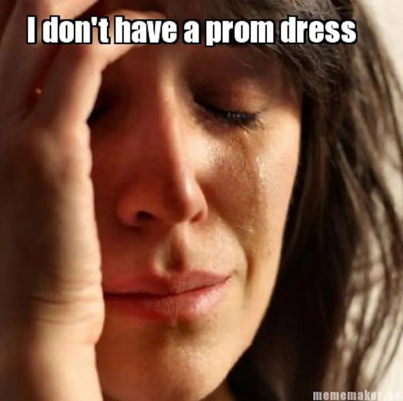 prom dress meme I'm off like a prom dress